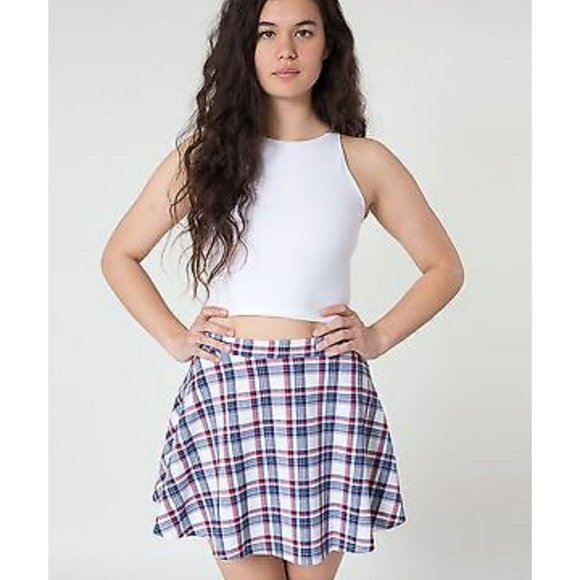 SOLD NWOT American Apparel Circle Plaid Skirt - Picture 2 of 2